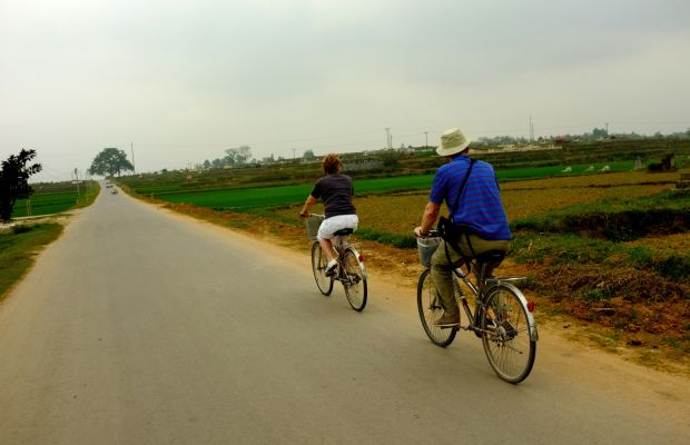 Biking in Duong Lam